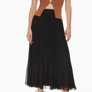 Wilfred Twirl Pleated Skirt - Black, Small
